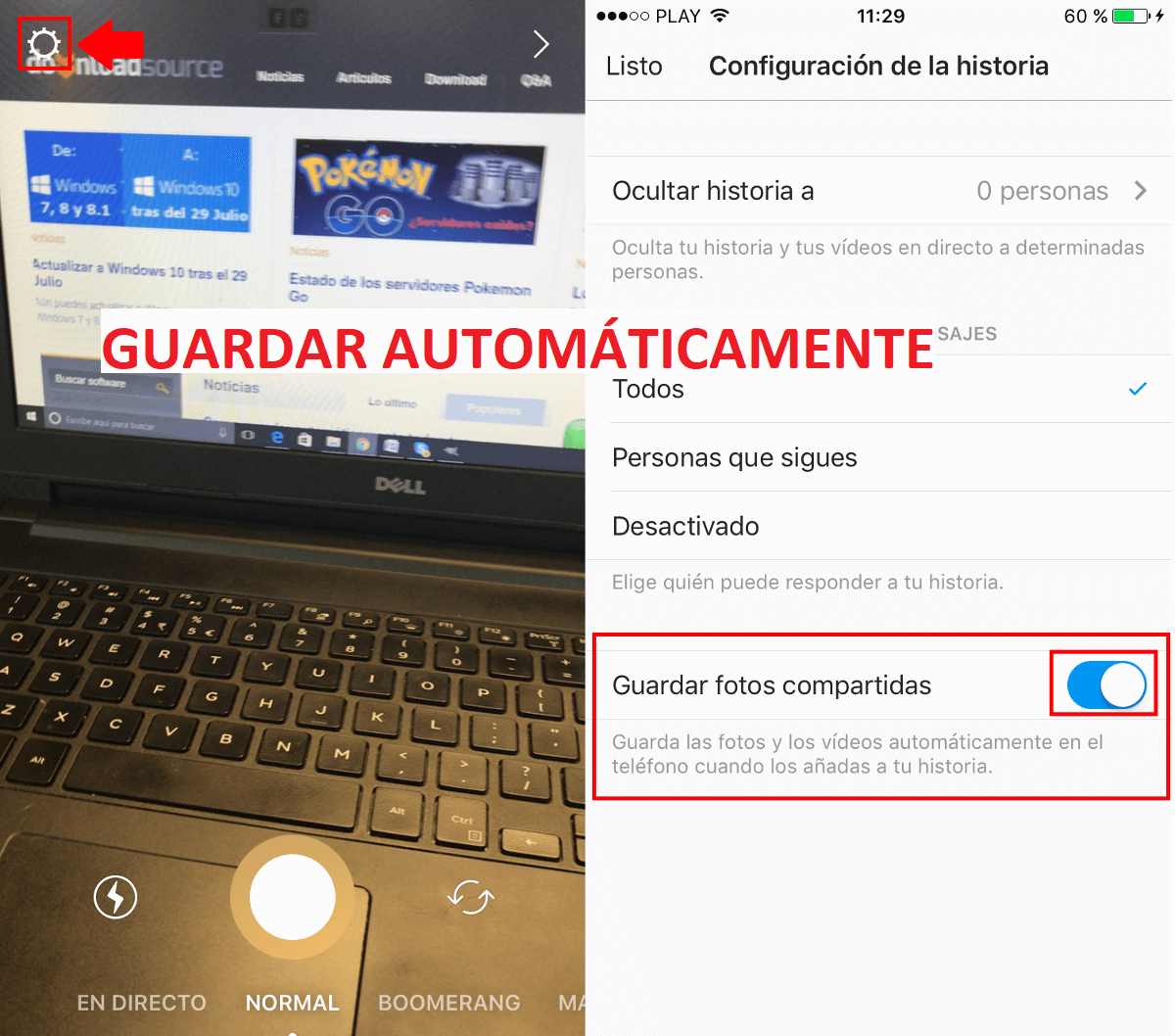 Como guardar automáticamente todas tus historias de Instagram. (Android